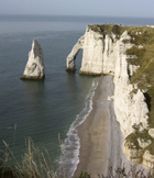 Chalk cliffs in Normandy