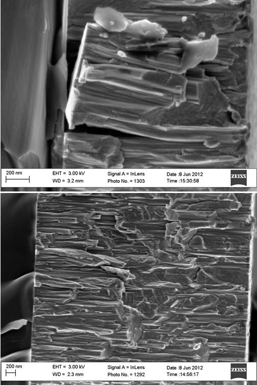 Imágenes de recubrimiento nanoestructurados de wolframio sobre silicio. Cortesía de Jose Ygnacio Pastor.