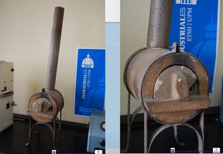 Museo Virtual ETSII - Horizontal muffle furnace with fireplace 1