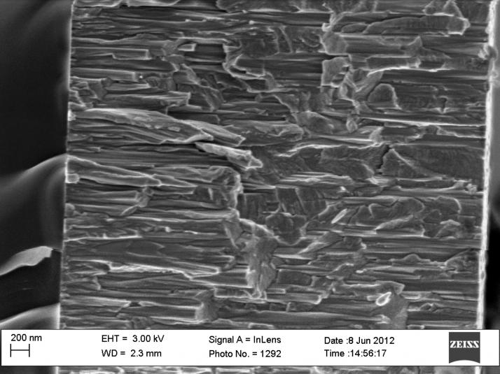 Imágenes de recubrimiento nanoestructurados de wolframio sobre silicio
