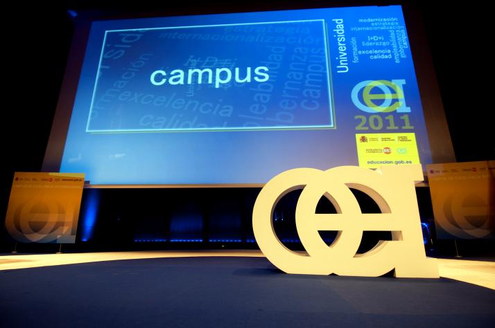 Stage for the presentation of the Campus of International Excellence
