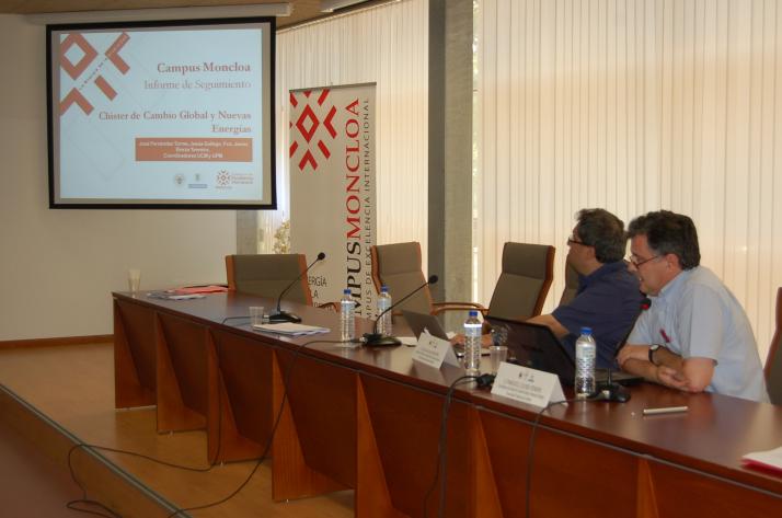 Jesús Gallego y Fco. Javier Elorza presentan el seguimiento del clúster de Cambio Global y Nuevas Energías