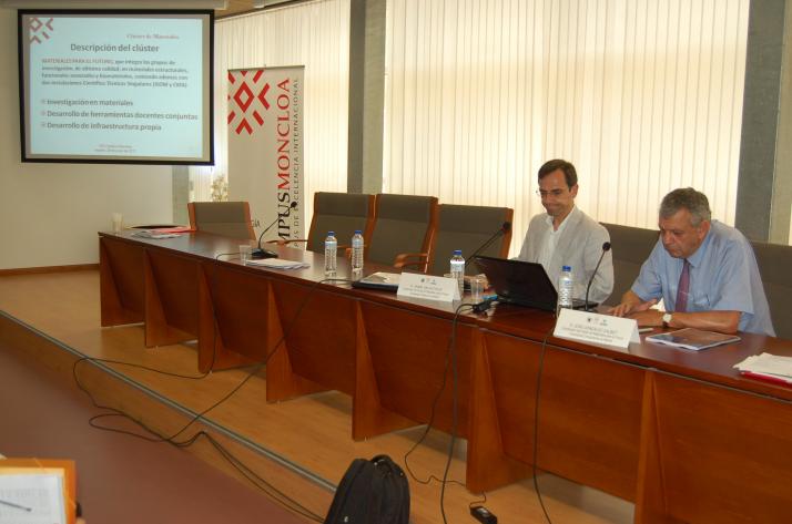 Jaime Gálvez Ruiz y José Conzález Calbet presentan el seguimiento del clúster de Materiales para el Futuro